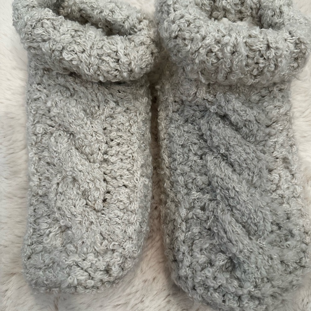 Lemon Gray Knit Women's Slippers